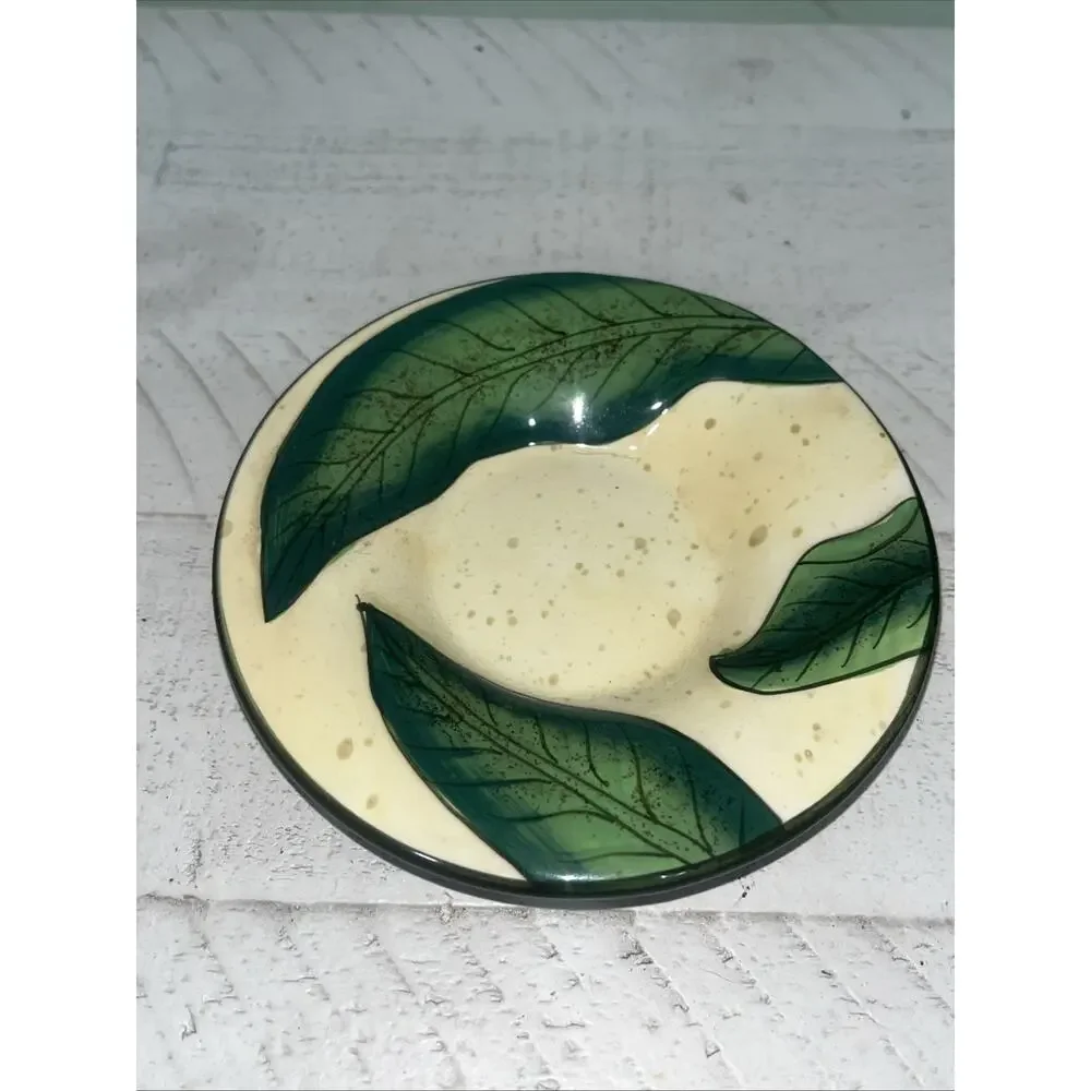 Island Plantations Hand Painted Floral Ceramic Set 8oz Teapot Cup Saucer Lid